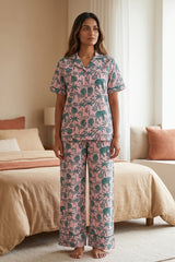 Pink Oasis Cotton Pyjama Set
