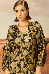 Celine Black Lurex Dress