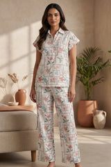Cross Stitch Floral Co-ord Set