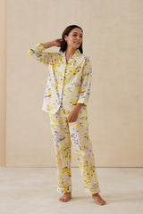 Sunlit Lemon Cotton Pyjama Set