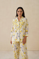 Sunlit Lemon Cotton Pyjama Set