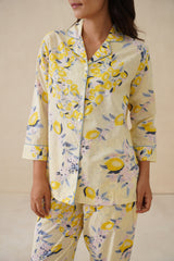 Sunlit Lemon Cotton Pyjama Set