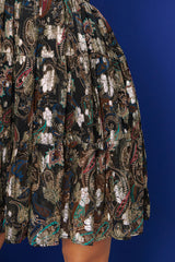 Charlotte Black Lurex Short Dress