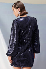 Kai Navy Sequins Dress