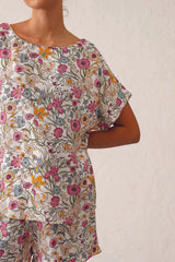 Rose Cotton Shorts Set