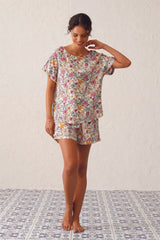 Rose Cotton Shorts Set