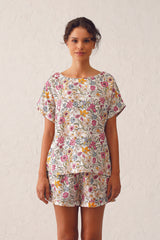 Rose Cotton Shorts Set