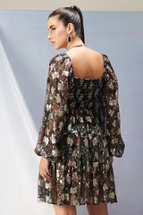 Charlotte Black Lurex Short Dress