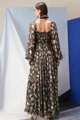 Charlotte Black Lurex Long Dress