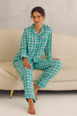 Green Checkered Pyjama Set