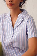 Rosine Stripe Cotton Shorts Set