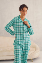 Green Checkered Pyjama Set
