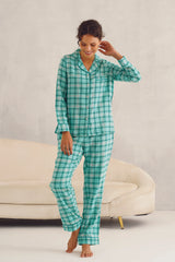 Green Checkered Pyjama Set