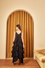 Este Frill Long Dress