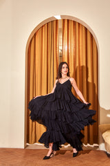 Este Frill Long Dress