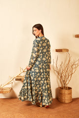 Kara Gathered Long Dress