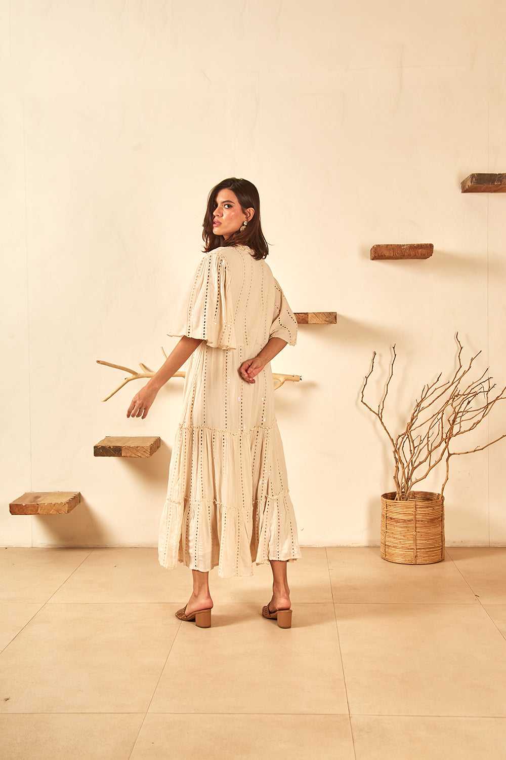 Anara Ivory Long Dress