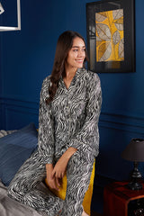 Zebra Satin Pyjama Set