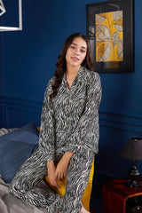 Zebra Satin Pyjama Set