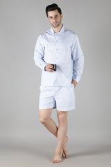 Men's Powder Blue Shorts Set