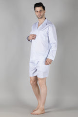 Men's Blue Shell Shorts Set