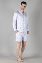Men's Blue Shell Shorts Set