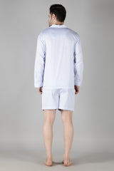 Men's Blue Shell Shorts Set