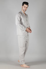 Men's Grey Cubic Pyjama Set