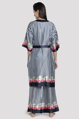 Scented Stripe Tie-Up Robe