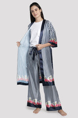 Scented Stripe Tie-Up Robe