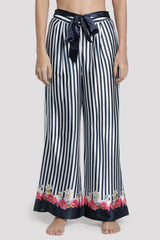 Scented Stripe Tie-Up Robe & Pyjama Set