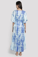 Blue/White Tie-Dye Kaftan
