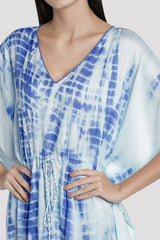 Blue/White Tie-Dye Kaftan