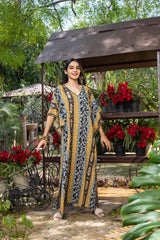 Blue/Yellow Paisley Kaftan