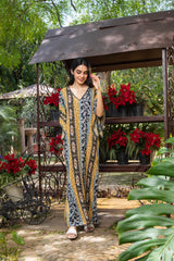 Blue/Yellow Paisley Kaftan
