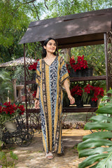 Blue/Yellow Paisley Kaftan