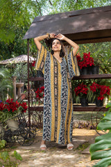 Blue/Yellow Paisley Kaftan