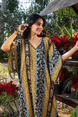 Blue/Yellow Paisley Kaftan