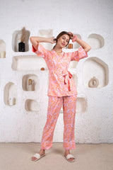 Coral Twirl Co-ord Set