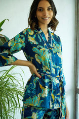 Hibiscus Blue Co-ord Set