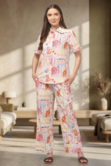 Summer Scribbles Cotton Pyjama Set