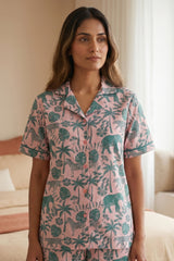 Pink Oasis Cotton Pyjama Set