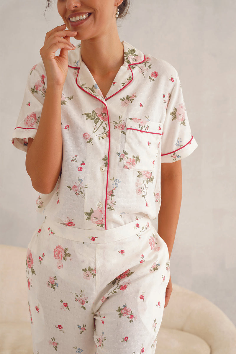 Pink Floral Pyjama Set