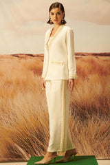 Odora Pearl White Blazer Set