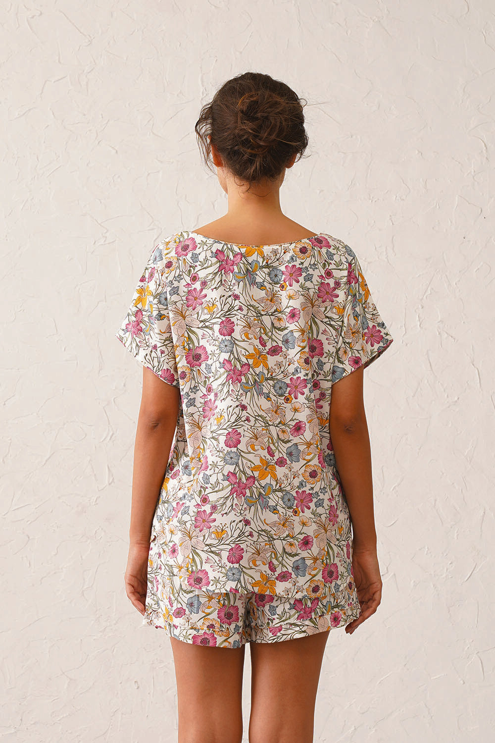 Rose Cotton Shorts Set