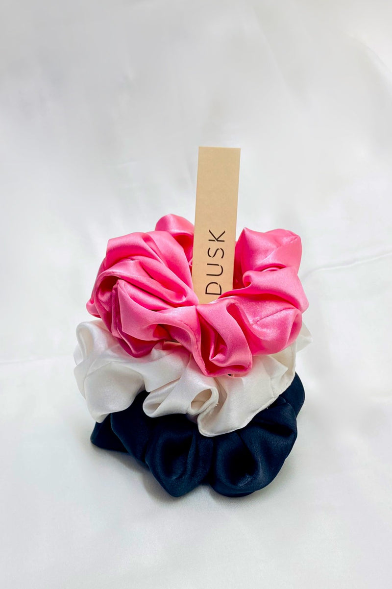 Satin Scrunchies - Pack of 3