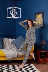 Zebra Satin Pyjama Set