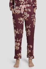 Burgundy Garden Modal Pyjama Set