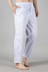 Men's White Tee with Blue Shell Pyjama Set