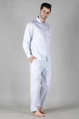 Men's Powder Blue Pyjama Set